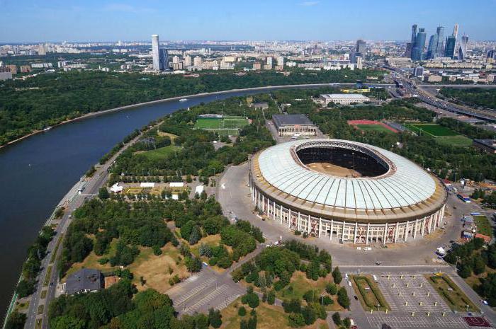  de capaciteit van het Luzhniki-stadion na de wederopbouw 