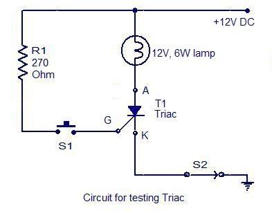 circuit de test de thyristor