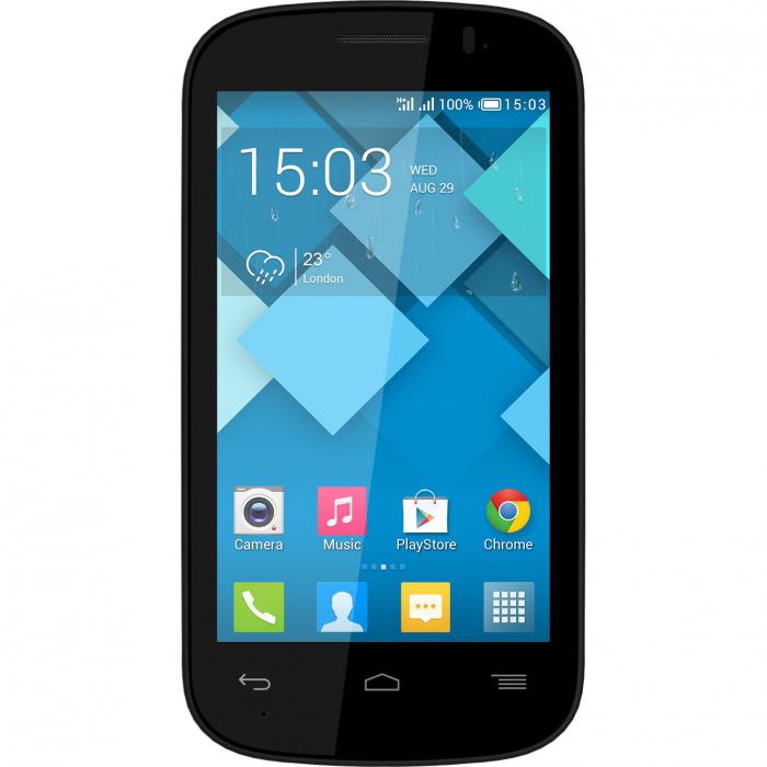 okostelefon alcatel egygombos pop c2