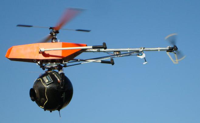 radio-controlled helicopter with camera